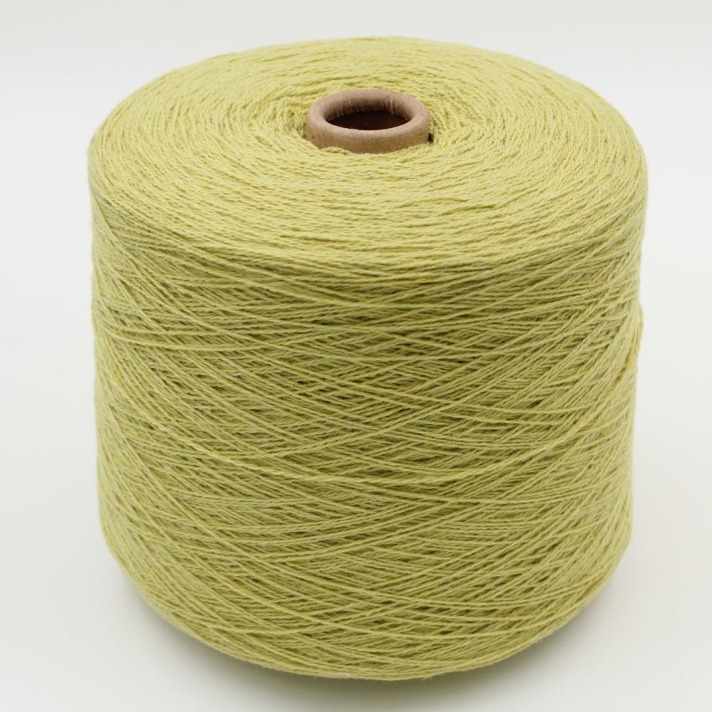 2/13 100% cashmere recycled acid yellow cones 500 gr