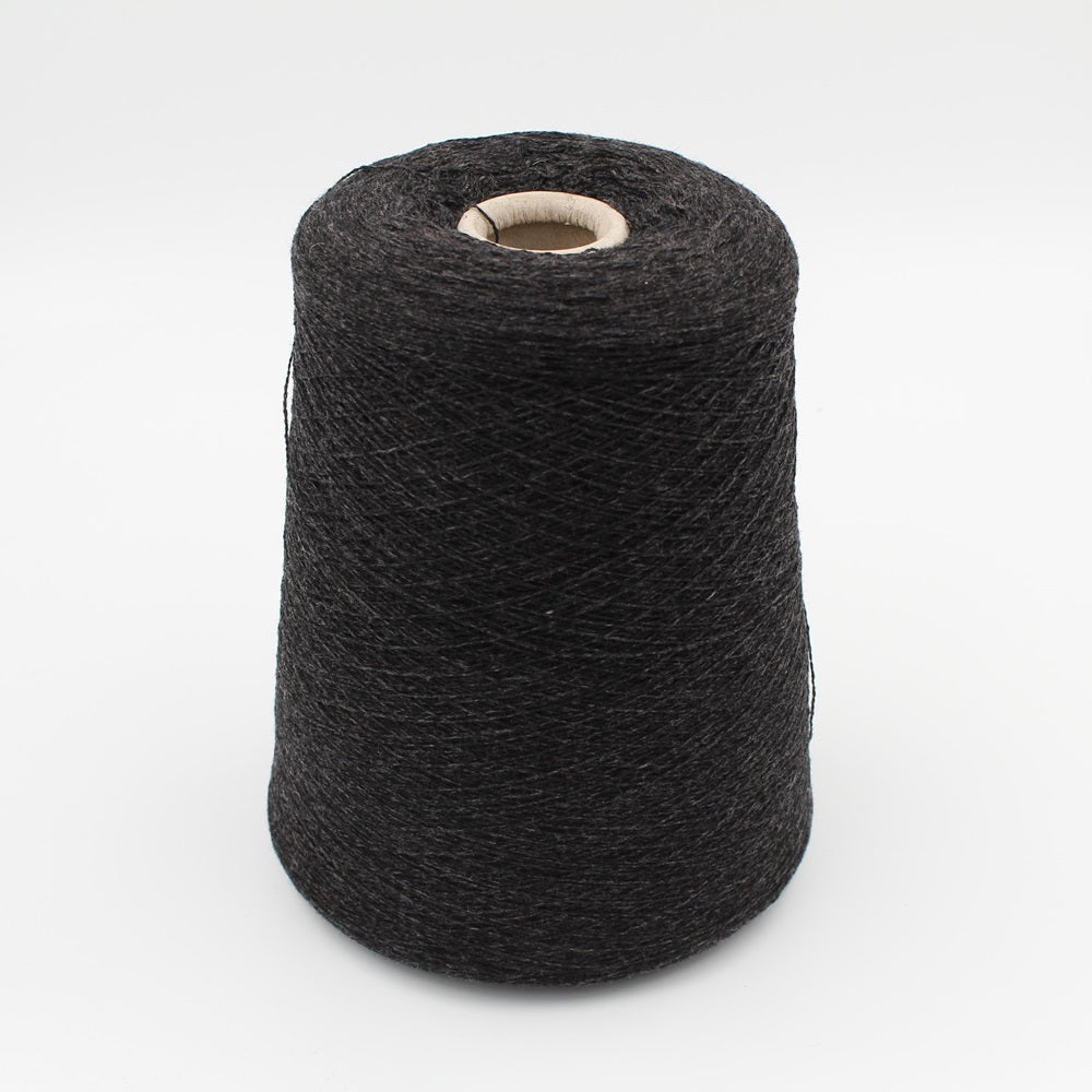 Yarn 2/28 100% cashmere for 12 gauge machine, anthracite color, 600 gr cones
