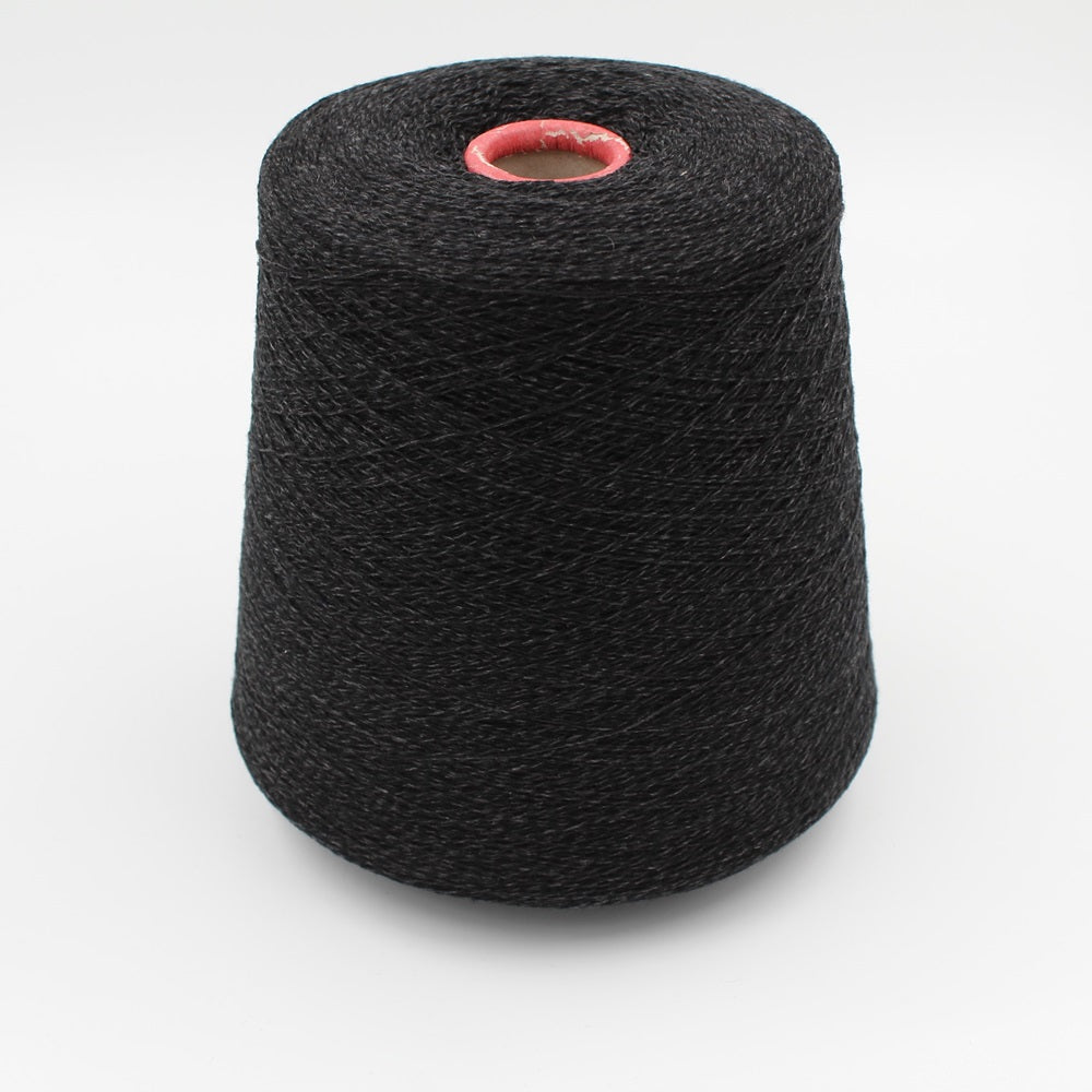 Yarn 2/28 100% Cashmere for 12 gauge machine charcoal mouline 400 gr cones