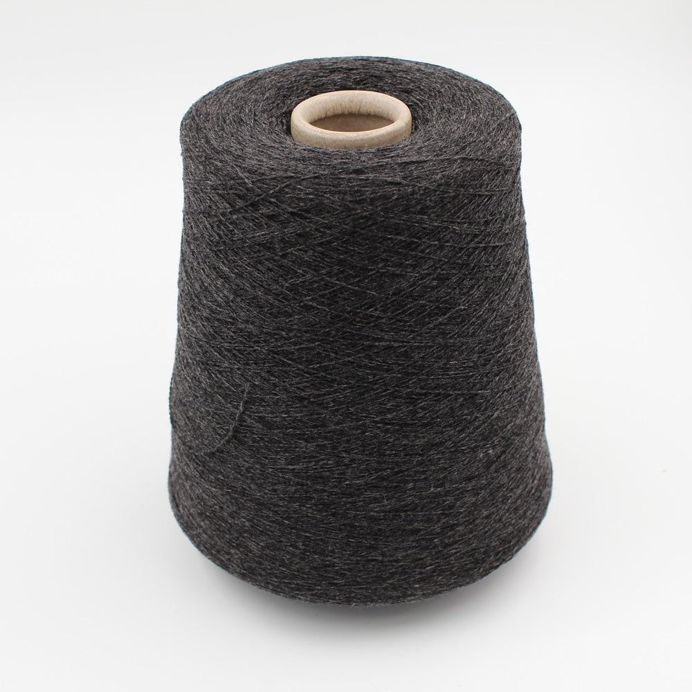 Yarn 2/28 100% Cashmere for 12 gauge machine dark grey 590 gr cones