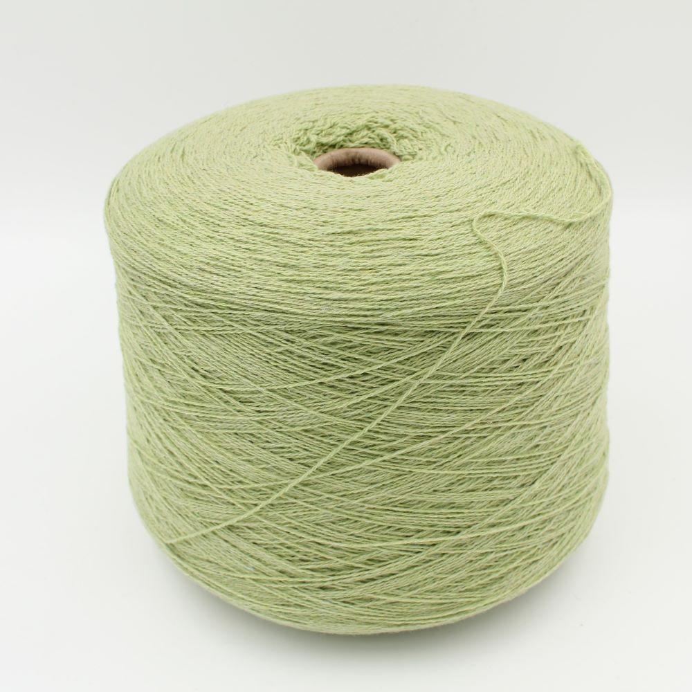 2/13 100% Recycled Cashmere acidic green colour cones 500 gr