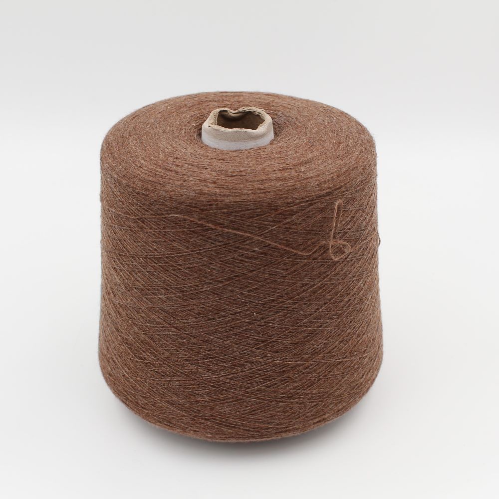 Yarn Cashmere 100% nm 2/36 color brown melange cones 560 gr