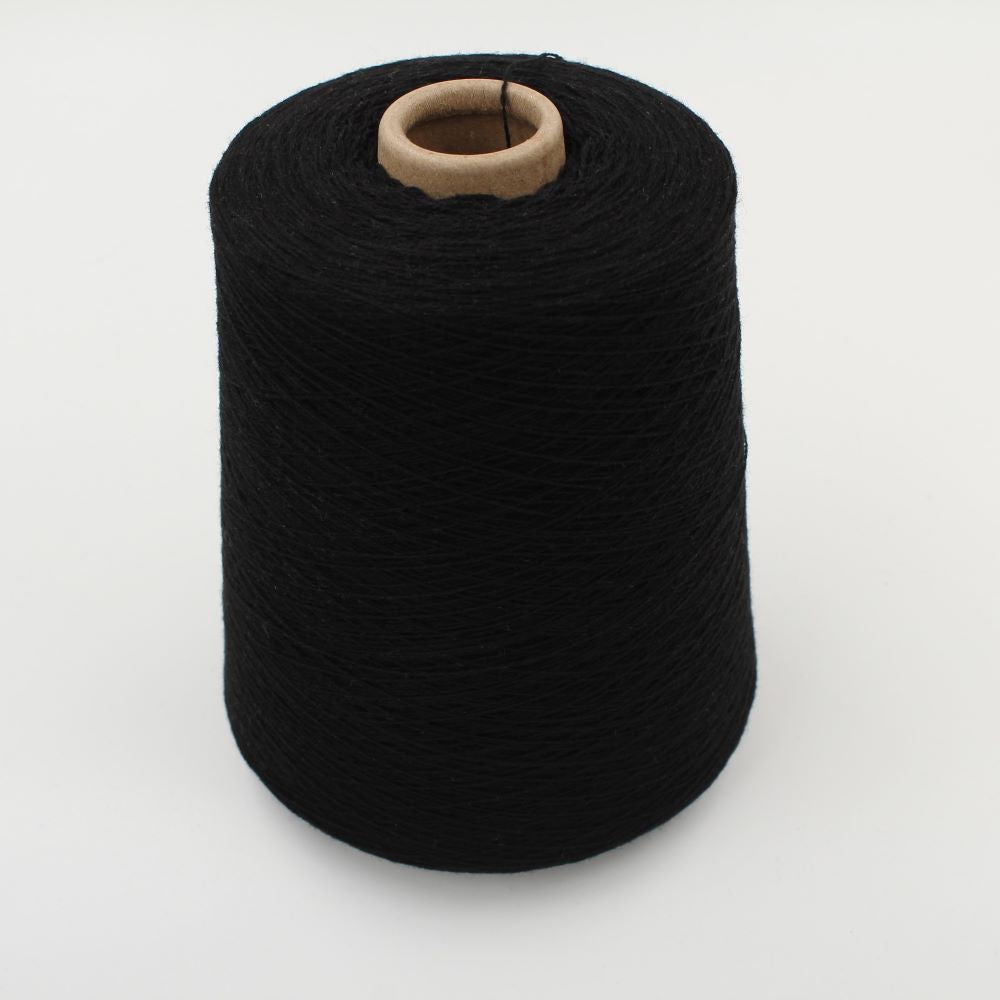 Machine yarn 2/30 70% extrafine merino 30% cashmere black cone 480 gr