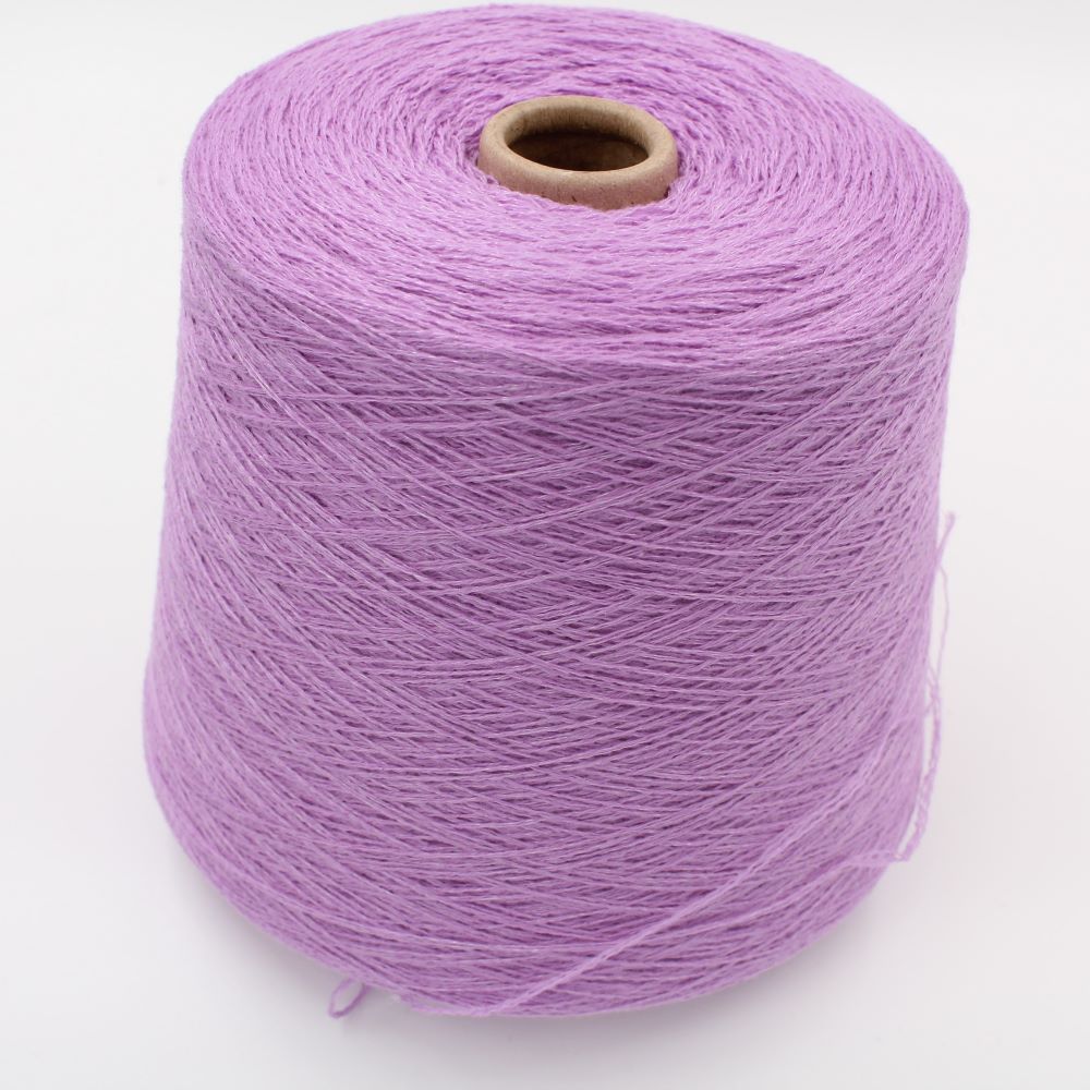 Yarn 96% Cashmere 4% Polyamide nm. 8600 lilac color 450gr cones