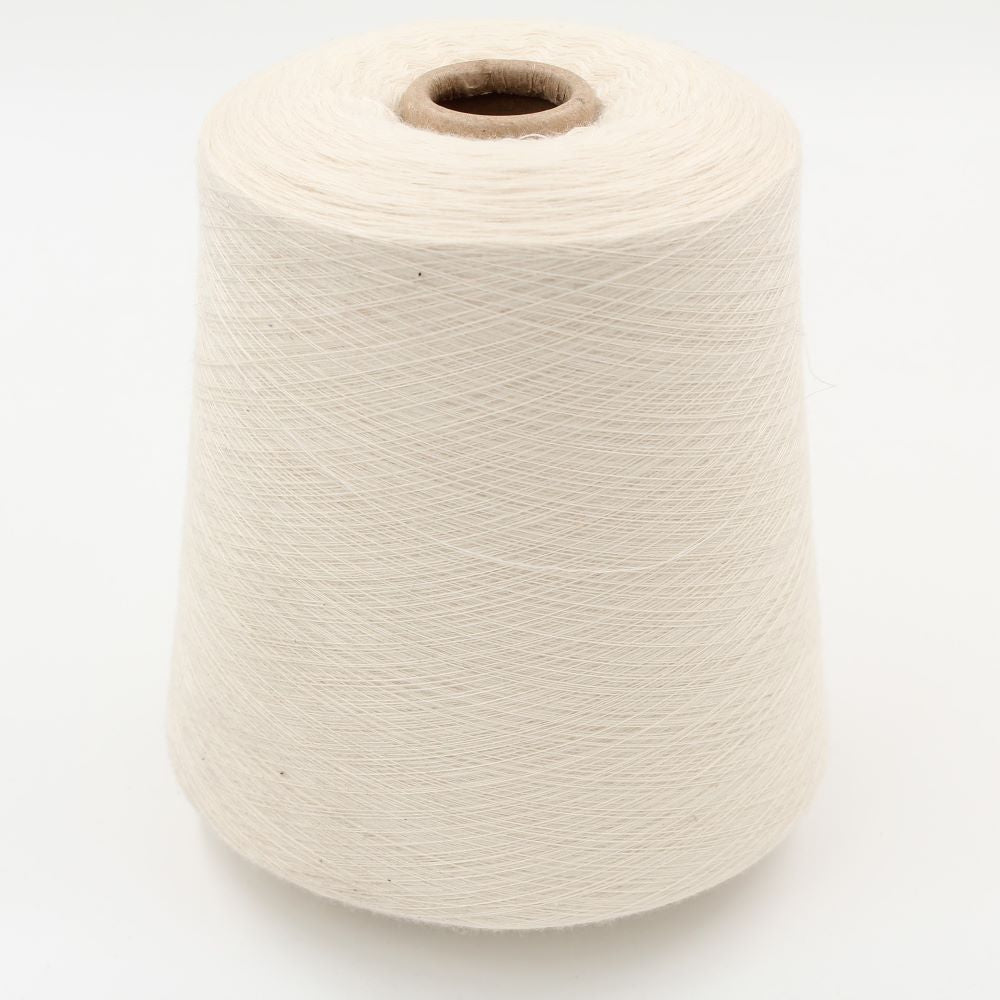 100% Cashmere yarn, 2/50 nm, white, cones 760 gr