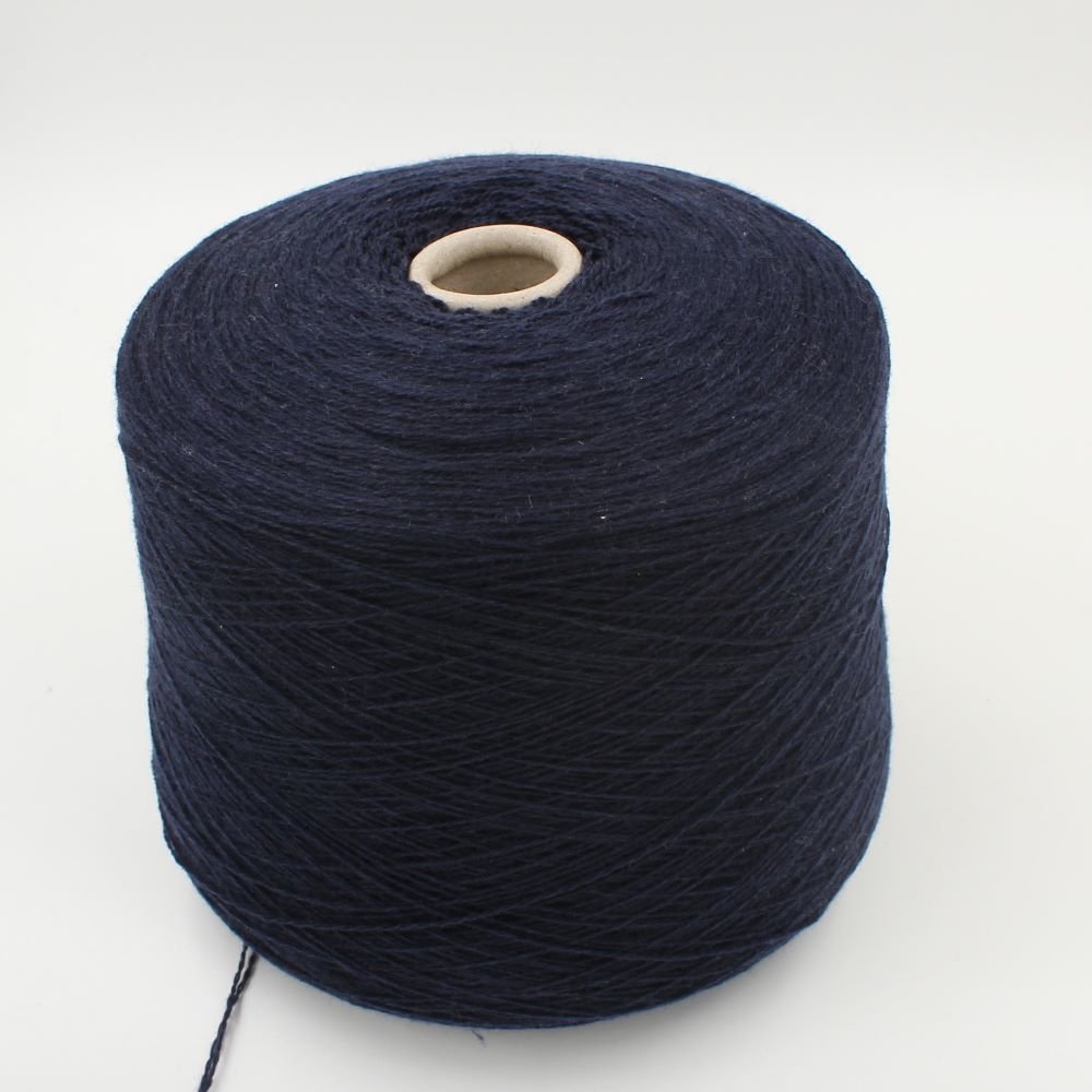 Extrafine merino yarn 70% cashmere 30% nm. 2/15 blue color cones 490 gr
