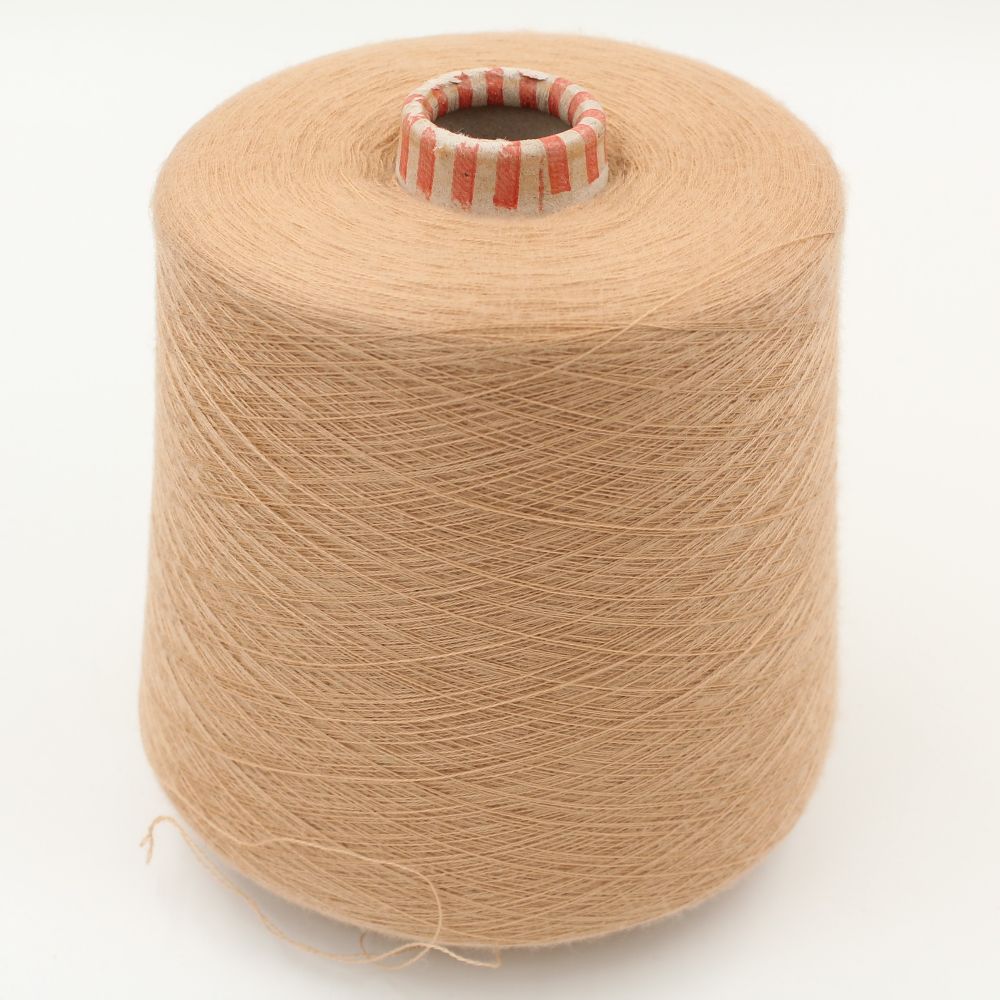 Yarn 100% extrafine merino nm 2/48 brown color cones 520 gr