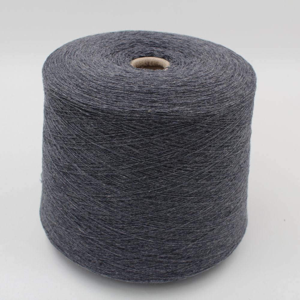 Yarn 100% superior cashmere nm 2/26 color grey cones 540 gr
