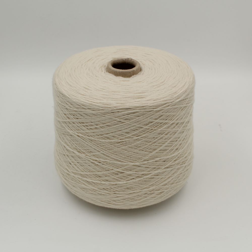 NEWSHARON 90% Merino 10% Cashmere nm. 2/13500 natural white color cones 500gr