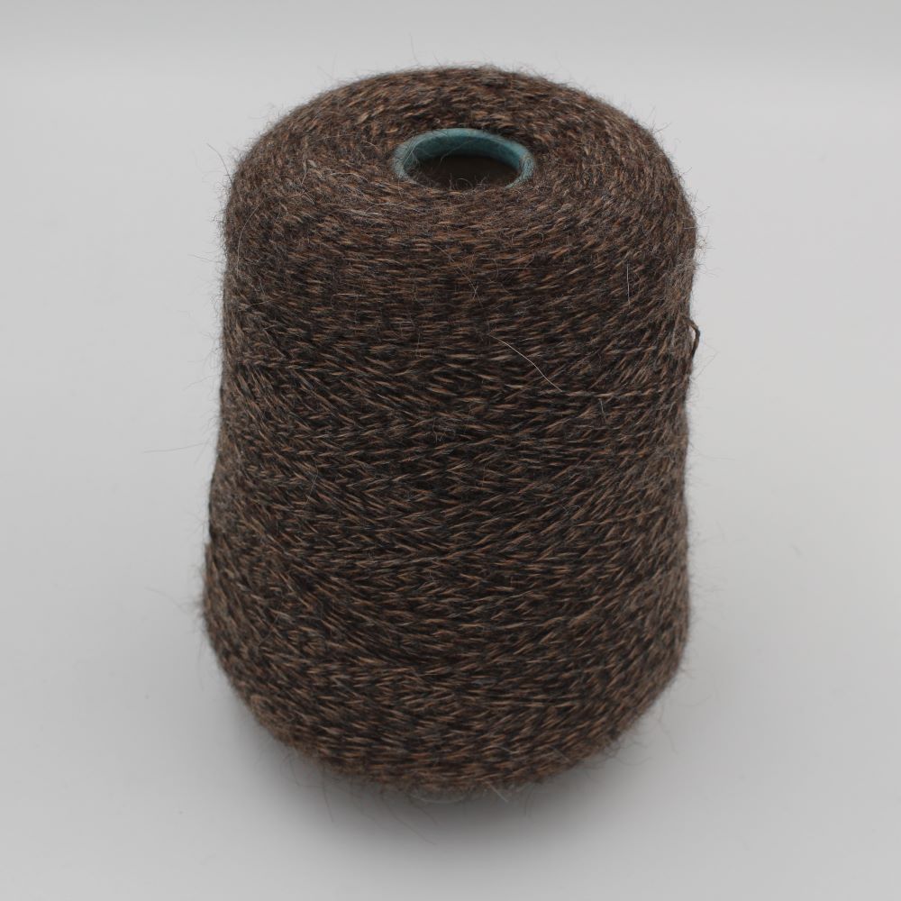 Filato 100% Lana nm 4600 colore marrone scuro muliné rocche 600gr