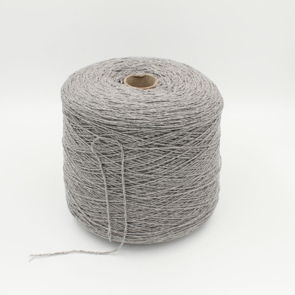 100% recycled cashmere yarn nm 3200 pearl grey colour cones 500 gr