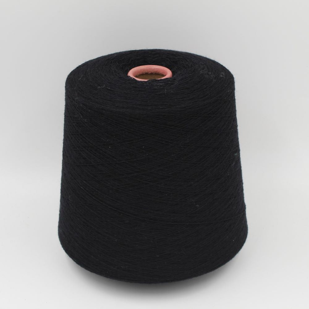 Yarn Nm. 2/28 70% extrafine merino 30% cashmere black cone 520gr