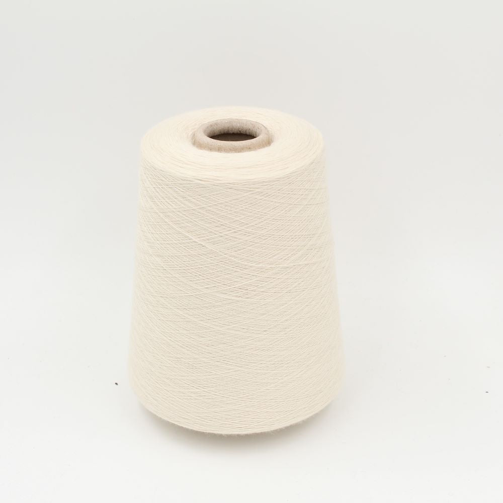 100% cashmere yarn nm 2/45 combed white color cones 640 gr