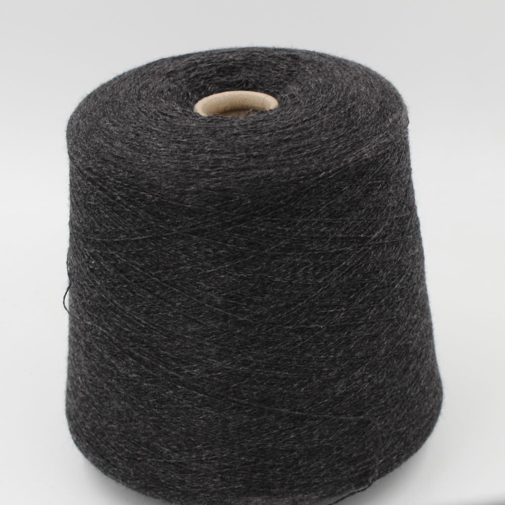 ALTER-ECO yarn 97% cashmere 3% merino wool nm 2/12 dark grey color cones 460gr