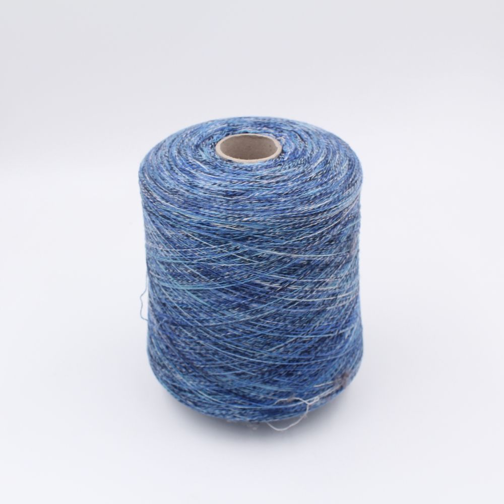 Filato Merino Extrafine 100% nm 2/28 colore blu stampato rocche 460gr