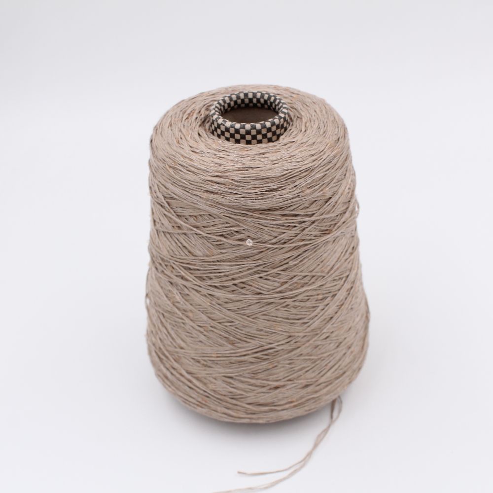 DESERT DIAMANTE 46% cotton 40% linen 14% silk with sequins nm 7500 double color beige cones 430 gr