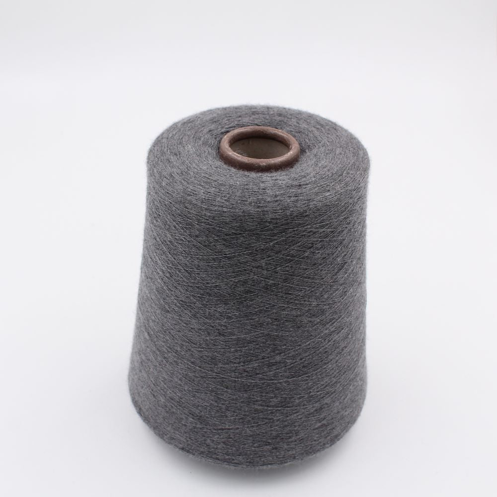 100% cashmere yarn Nm 2/45, worsted medium grey 600 gr cones