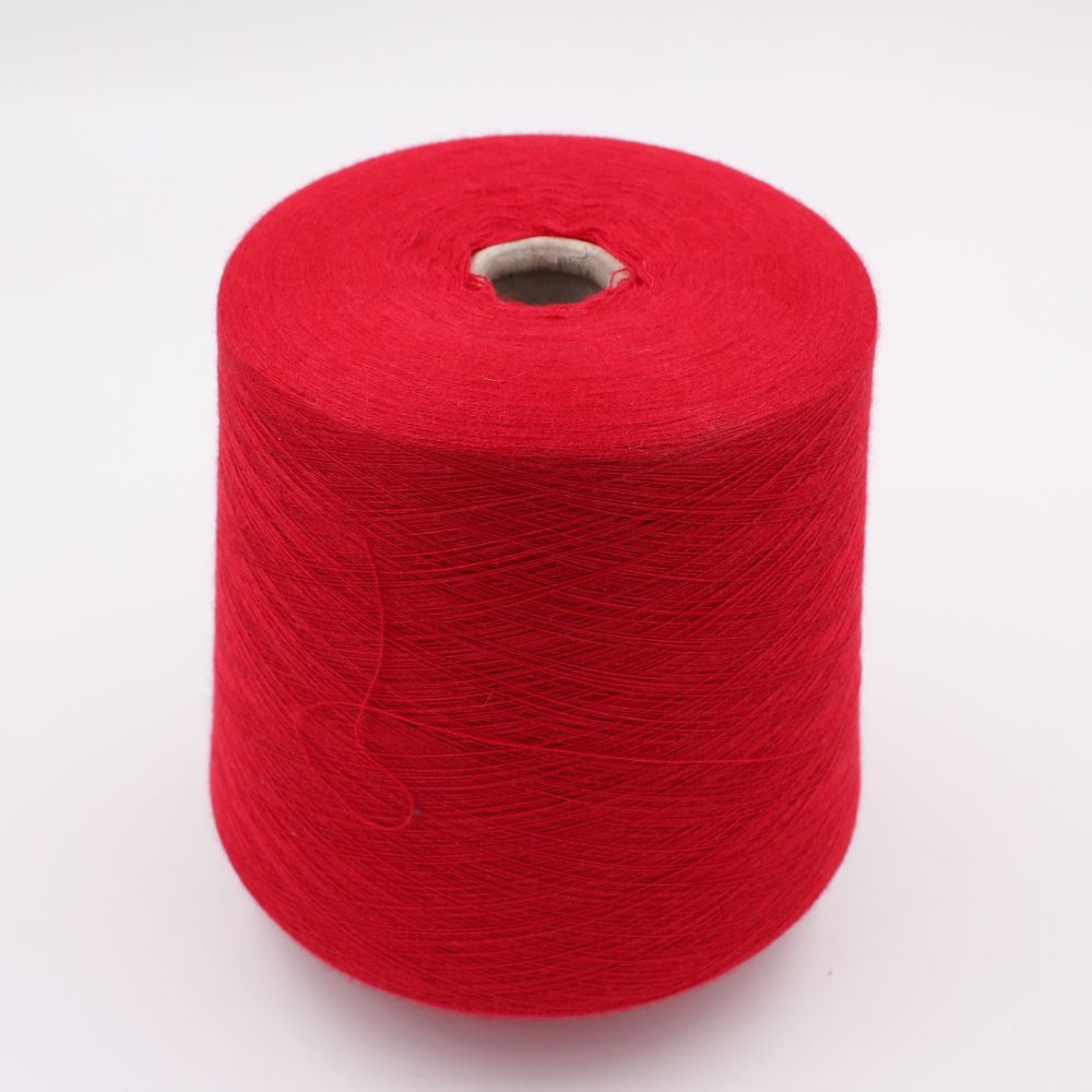 Yarn cashmere 70% silk 30% nm 2/58 color red cones 720 gr