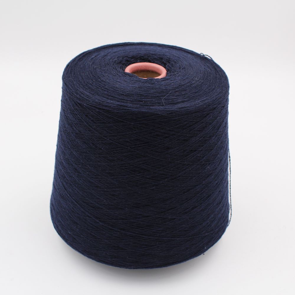 Yarn 2/27 100% Cashmere color bleu cones 500gr