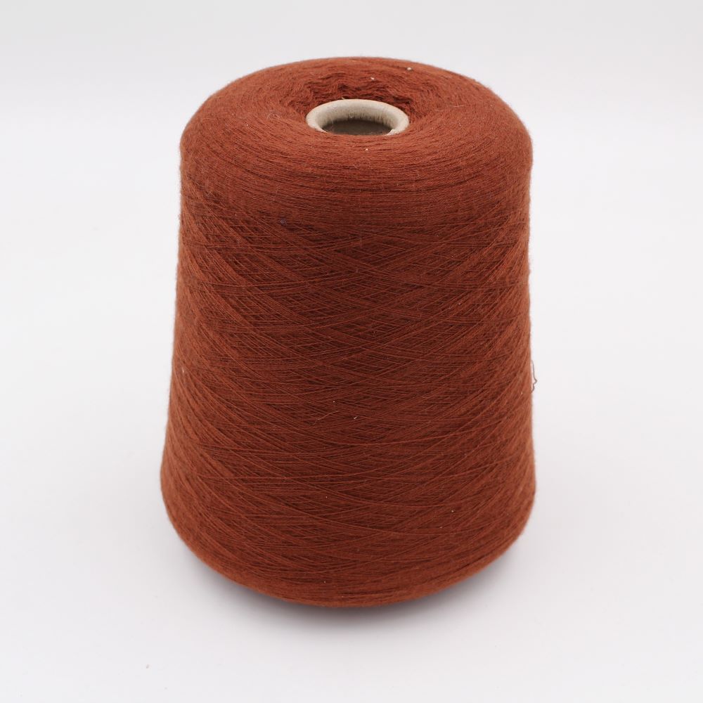 Filato cashmere 100% nm 2/52 colore mattone rocche 680 gr