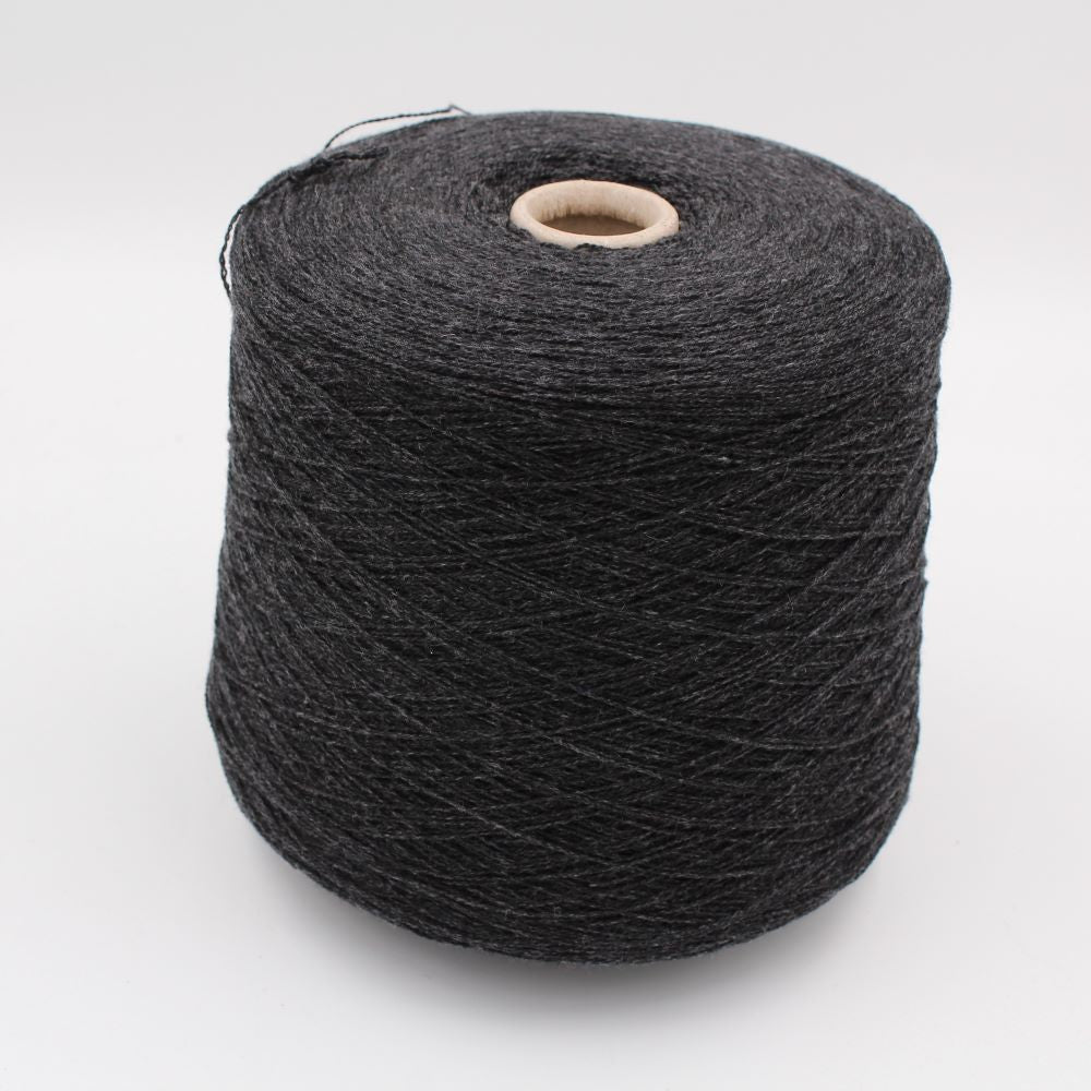 Yarn 50% Extrafine Merino 30% Silk 20% Cashmere nm. 2/20 anthracite color cones 730gr