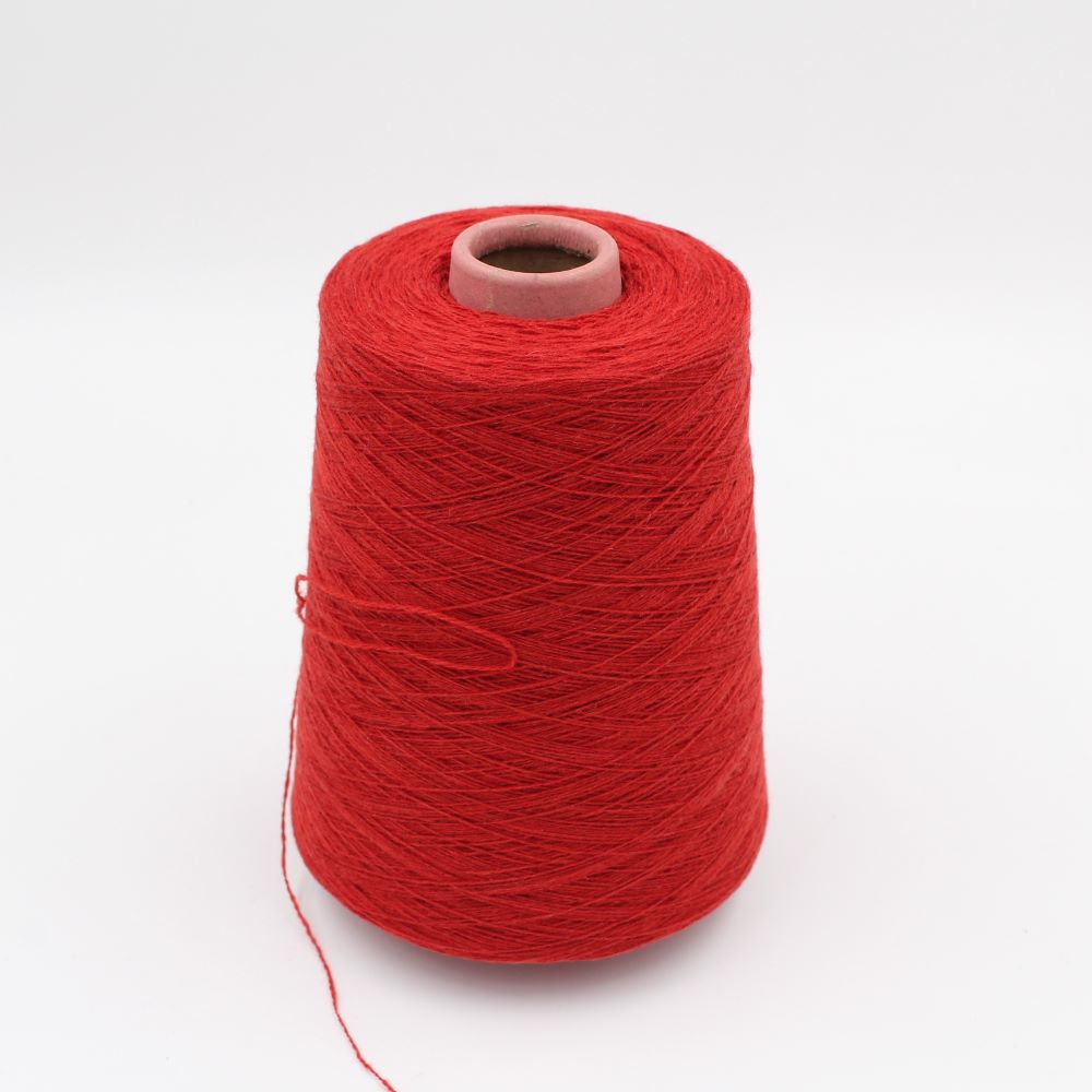 Filato 2/28 100% Cashmere colore rosso rocche 410gr