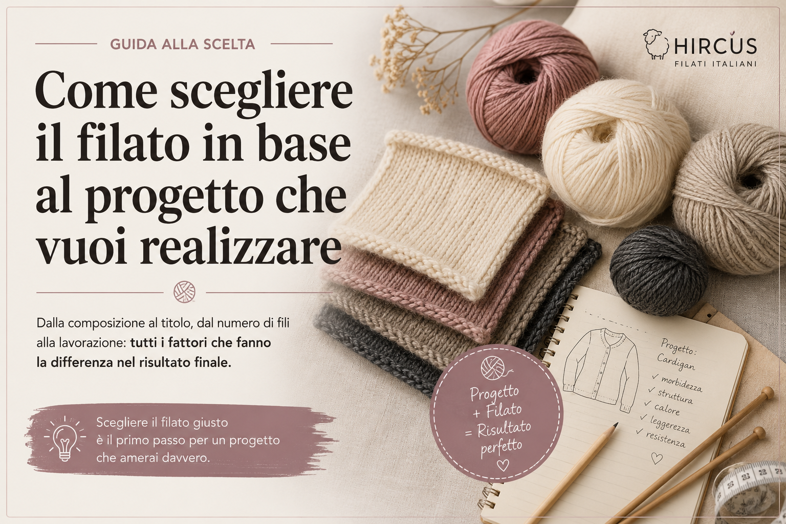 Come scegliere il filato in base al progetto che vuoi realizzare
