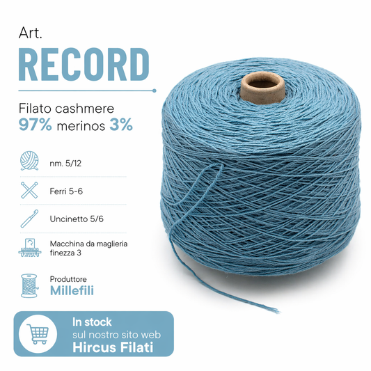 Filato Art. RECORD: quando il cashmere incontra la struttura