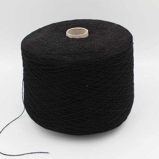 2/13 100% Recycled cashmere black color cones 500 gr