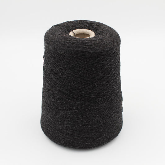 Yarn 2/28 100% cashmere for 12 gauge machine, anthracite color, 600 gr cones