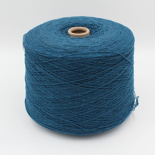 2/13 100% recycled cashmere petrol blue 500 gr cones