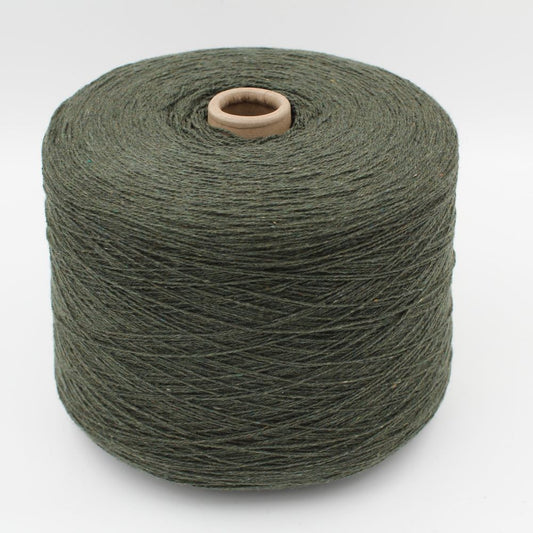 100% Recycled Cashmere Yarn nm 2/13 dark green cones 500 gr