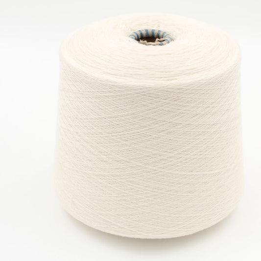 Machine spun yarn 2/30 70% extrafine merino 30% cashmere natural white cone 560 gr
