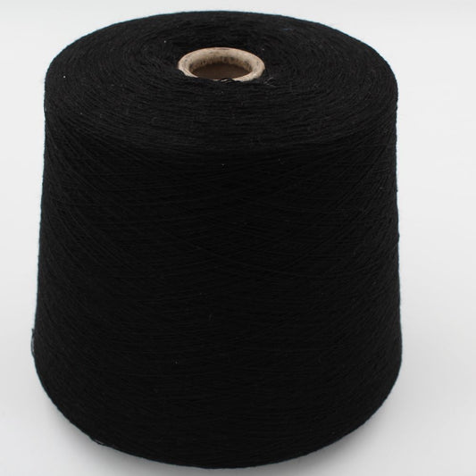 2/28 70% merino extrafine 30% cashmere colore nero rocca 560 gr