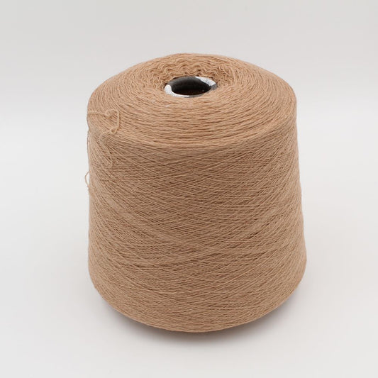 Filato da macchina 2/30 70% merino extrafine 30% cashmere colore cammello chiaro rocca 530 gr