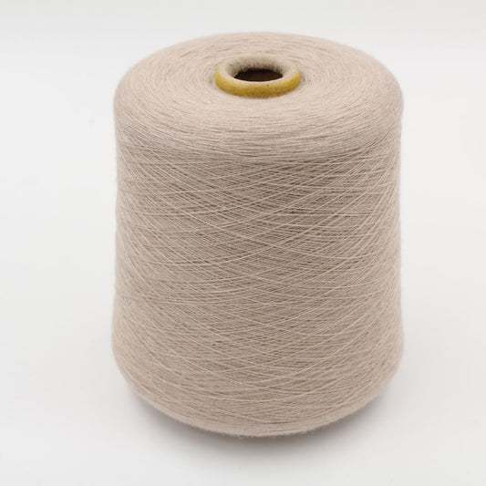 Yarn 100% Cashmere nm 2/48 worsted beige melange cone 540gr