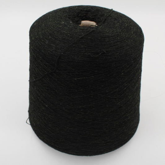 Filato 2/27 100% Cashmere per macchina 12 colore nero verde melange rocca 520 gr