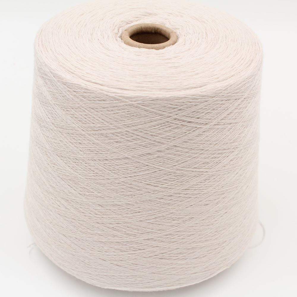 Machine-spun yarn 2/30 70% extrafine merino 30% cashmere light beige cone 510 gr