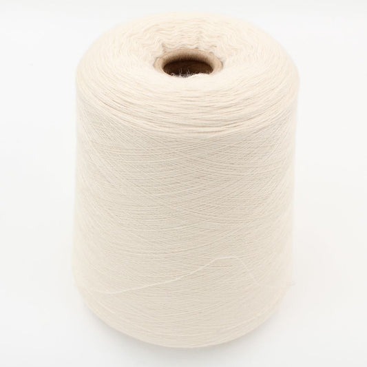 100% Cashmere yarn nm 2/48 worsted natural white on cone 780 gr