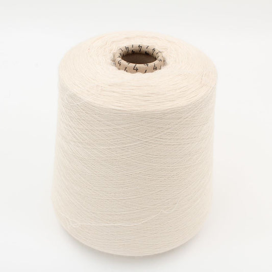 100% Cashmere yarn nm. 2/50 white color cones 450gr