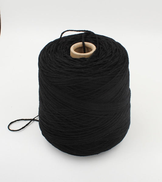 100% cashmere yarn nm 3000 black 400 gr cones