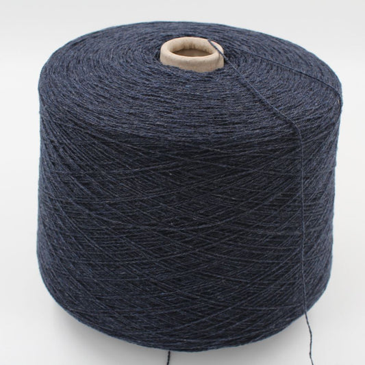 ALTER-ECO filato 97% cashmere 3% lana merino nm 2/12 colore blu scuro rocche 610 gr
