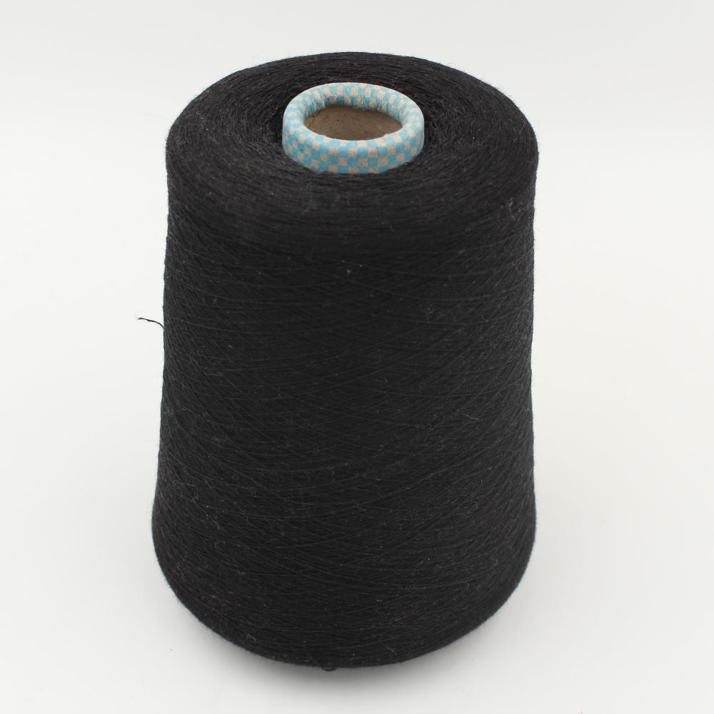 Yarn 100% Cashmere nm. 1/28 color black cones 400gr
