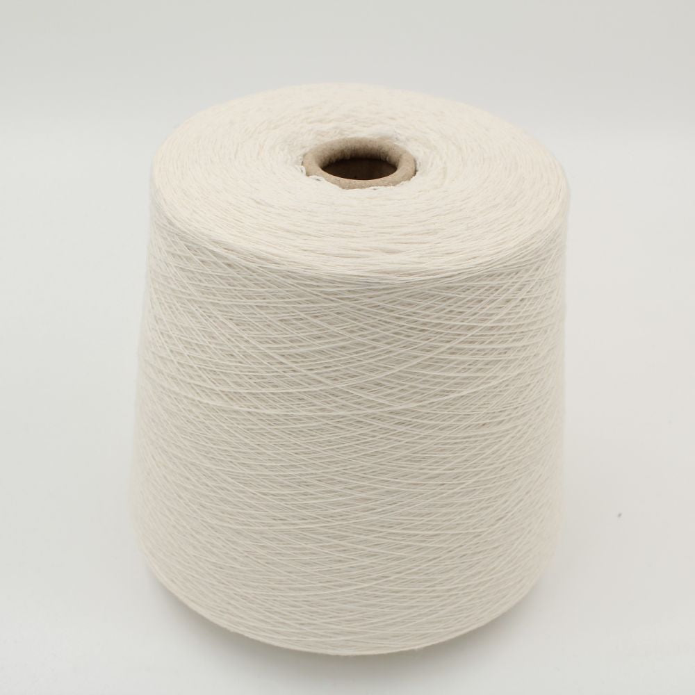Yarn cashmere 60% polyamide 40% nm 2/28 white color cones 480 gr