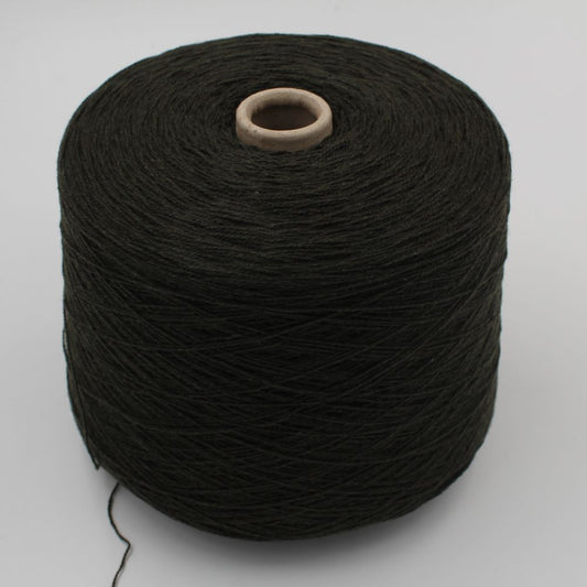 ALTER-ECO yarn 97% cashmere 3% merino wool nm 2/12 dark green color cones 600 gr