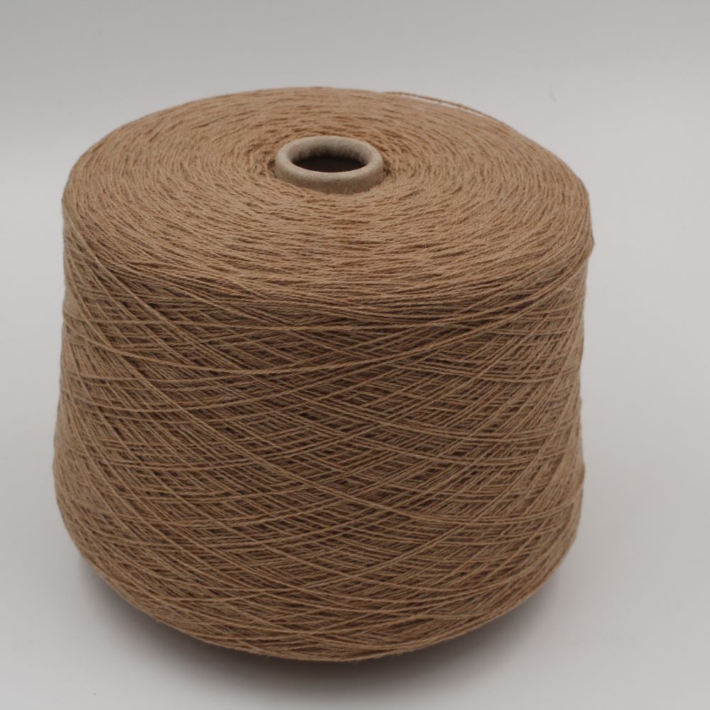ALTER-ECO yarn 97% cashmere 3% merino wool nm 2/12 camel color cones 590 gr