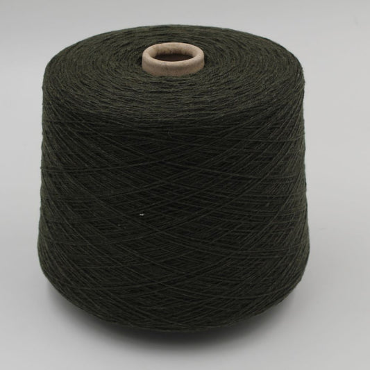 ALTER-ECO yarn 97% cashmere 3% merino wool nm 2/12 dark green cones 490 gr