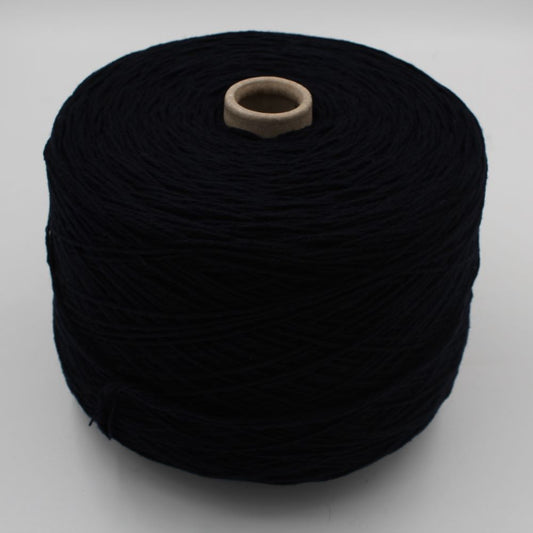 RECORD Yarn cashmere 97% merino 3% Nm 5/12 black color cones 540gr