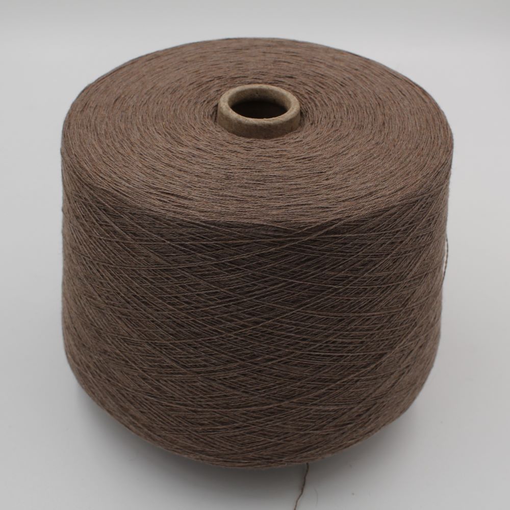 KITCHEN 50% cashmere 50% silk nm 2/26 dark brown color cones 520 gr