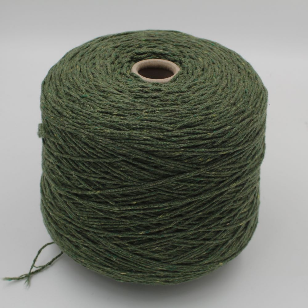 Yarn 97% Cashmere 3% Merino nm 7/12 green color cones 520gr